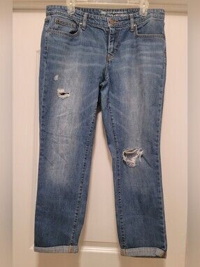 GAP Distressed Sexy Boyfriend Fit Jeans (Women Size: 12 /31r)
